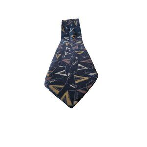 Vintage Pierre Balmain Black 100% Silk Abstract Tie